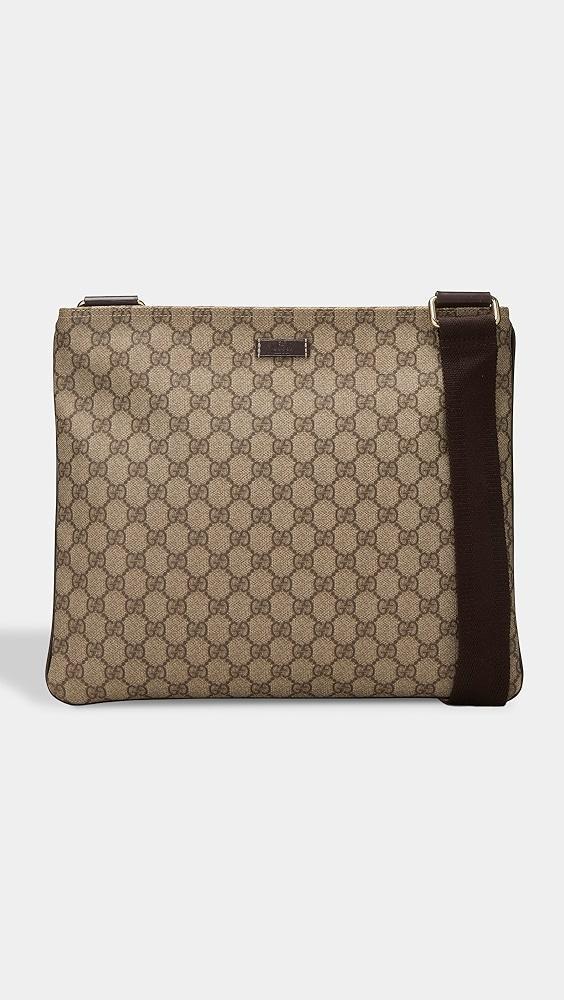 What Goes Around Comes Around Gucci Coated Canvas Flat Messenger Bag | Shopbop Product Image