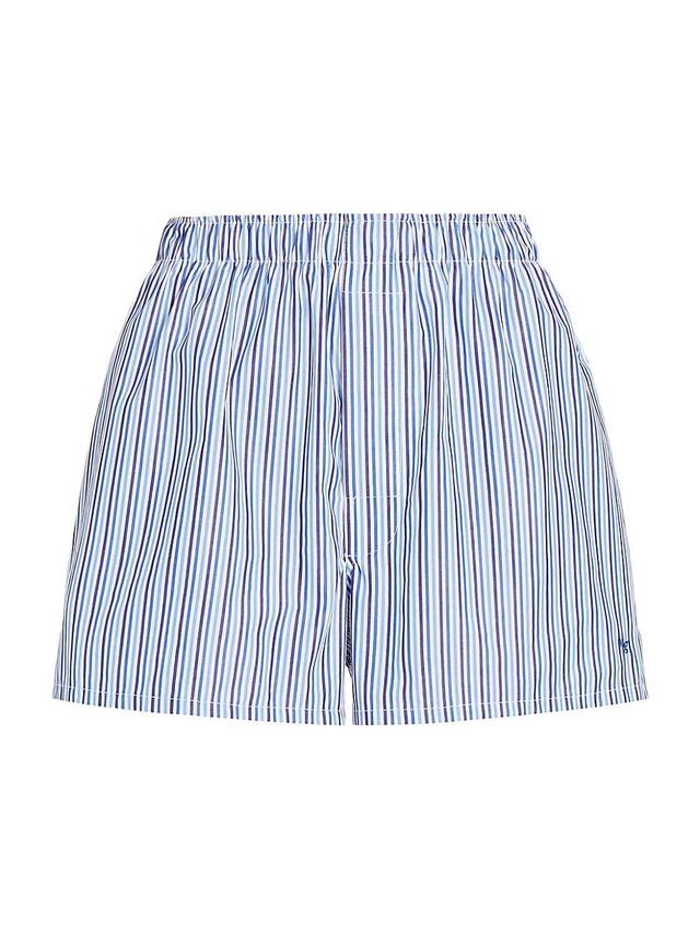 Womens Multi Stripe Boxer Shorts Product Image