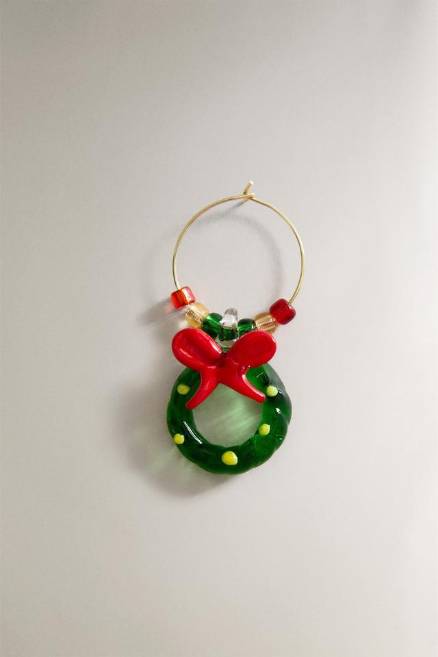 SET OF CHRISTMAS FIGURE GLASS CHARMS (SET OF 6) Product Image