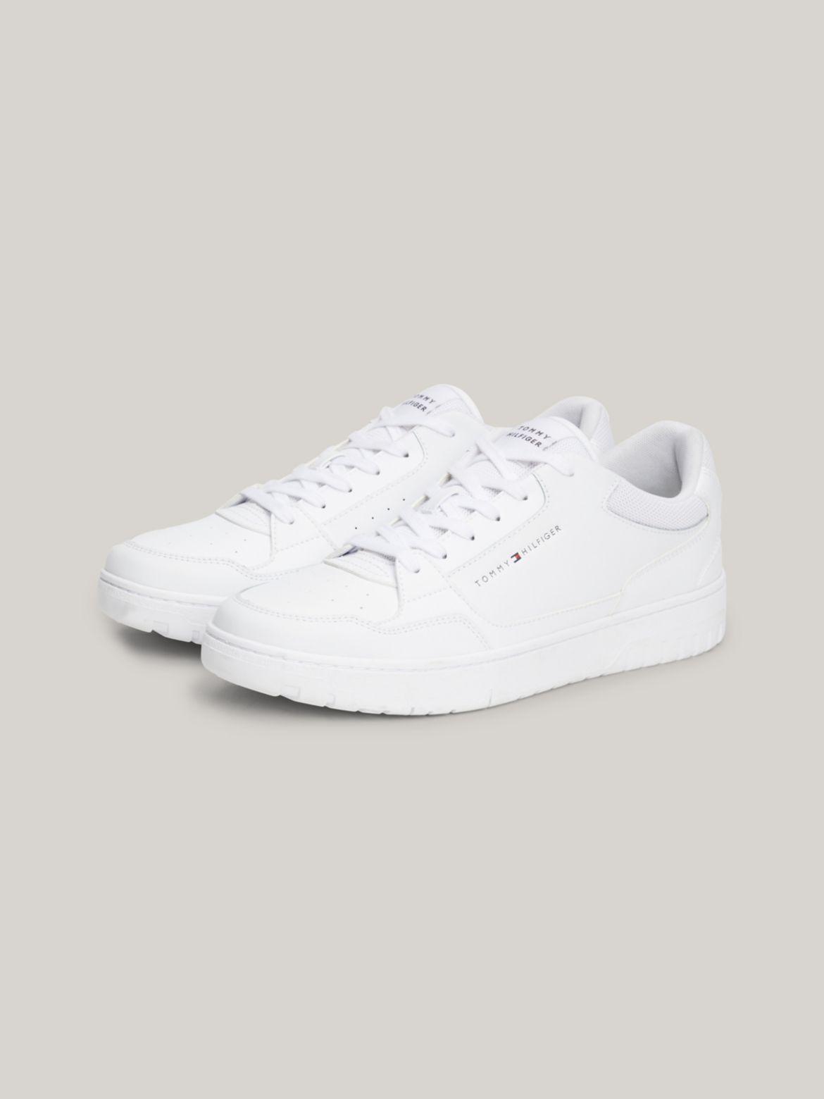 Tommy Hilfiger Men's Tommy Logo Leather Sneaker - White - US 10 / EU 43 Product Image