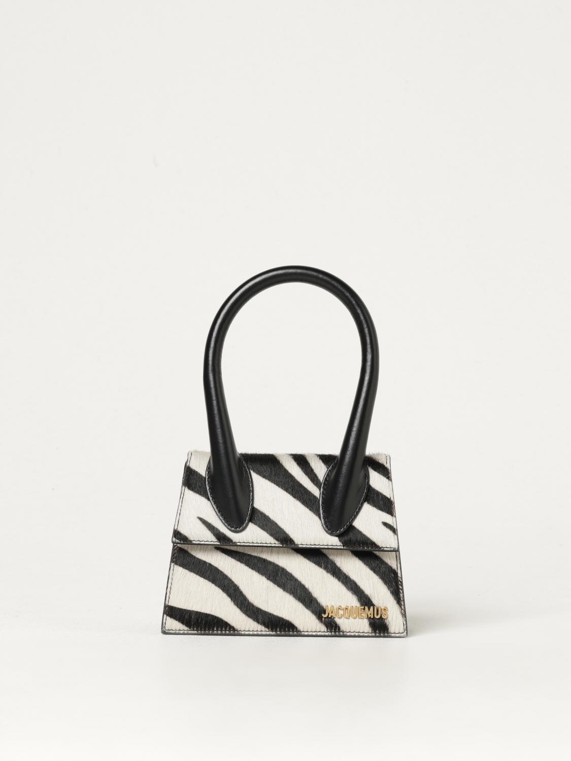 JACQUEMUS Le Chiquito Zebra Print Mini Tote Bag In Black Product Image