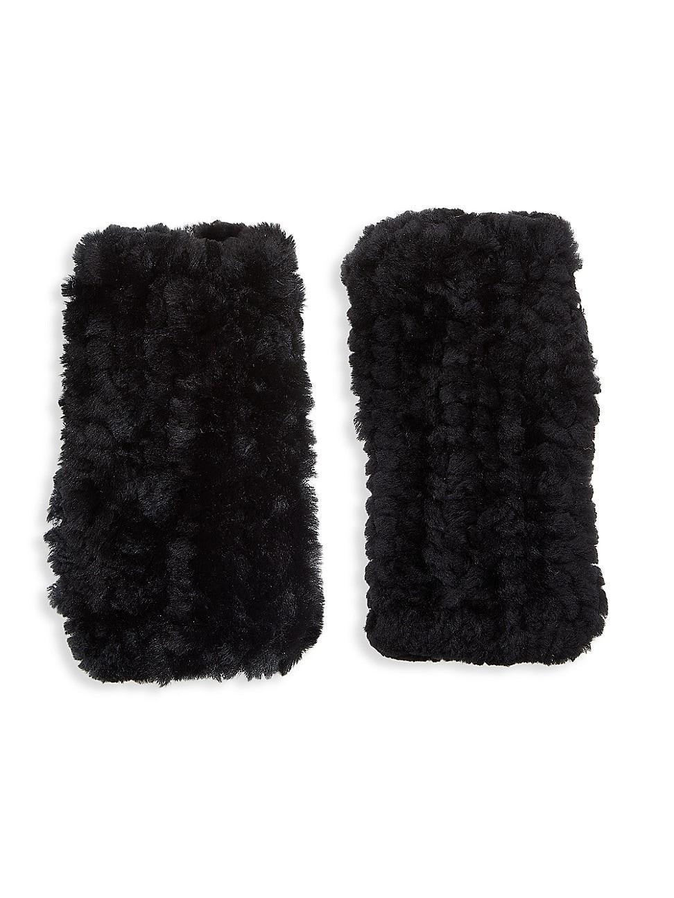 Womens Knit Shearling Gloves product image