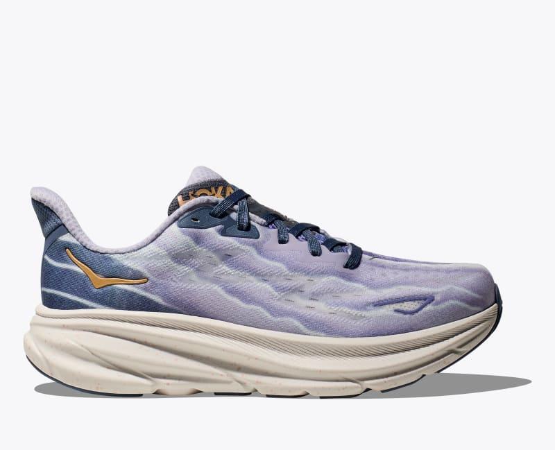 HOKA Womens Clifton 9 FP Movement Shoes in Cirrus, Size 8 Product Image