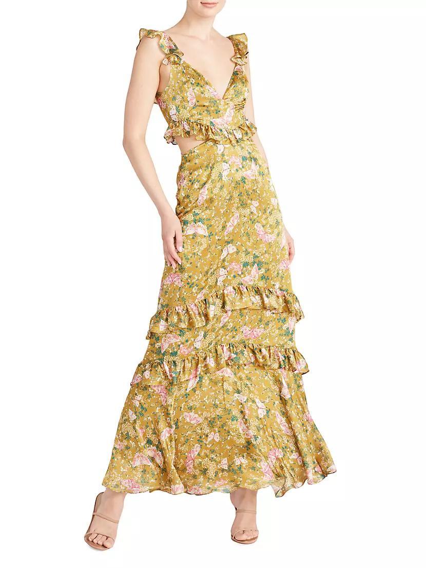 Magnolia Silk Floral Cut Out Gown Product Image