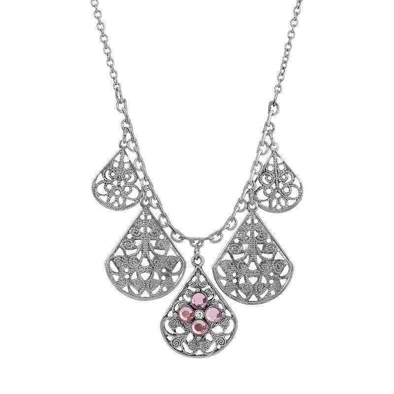 2028 Flower Multi Teardrop Necklace Product Image