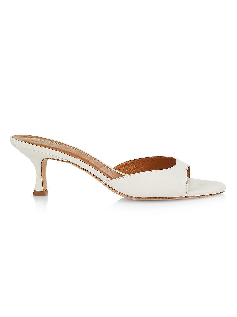 Womens Brigitte 45MM Leather Mules Product Image