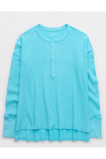 OFFLINE By Aerie Wow Waffle Henley T-Shirt Women's Product Image