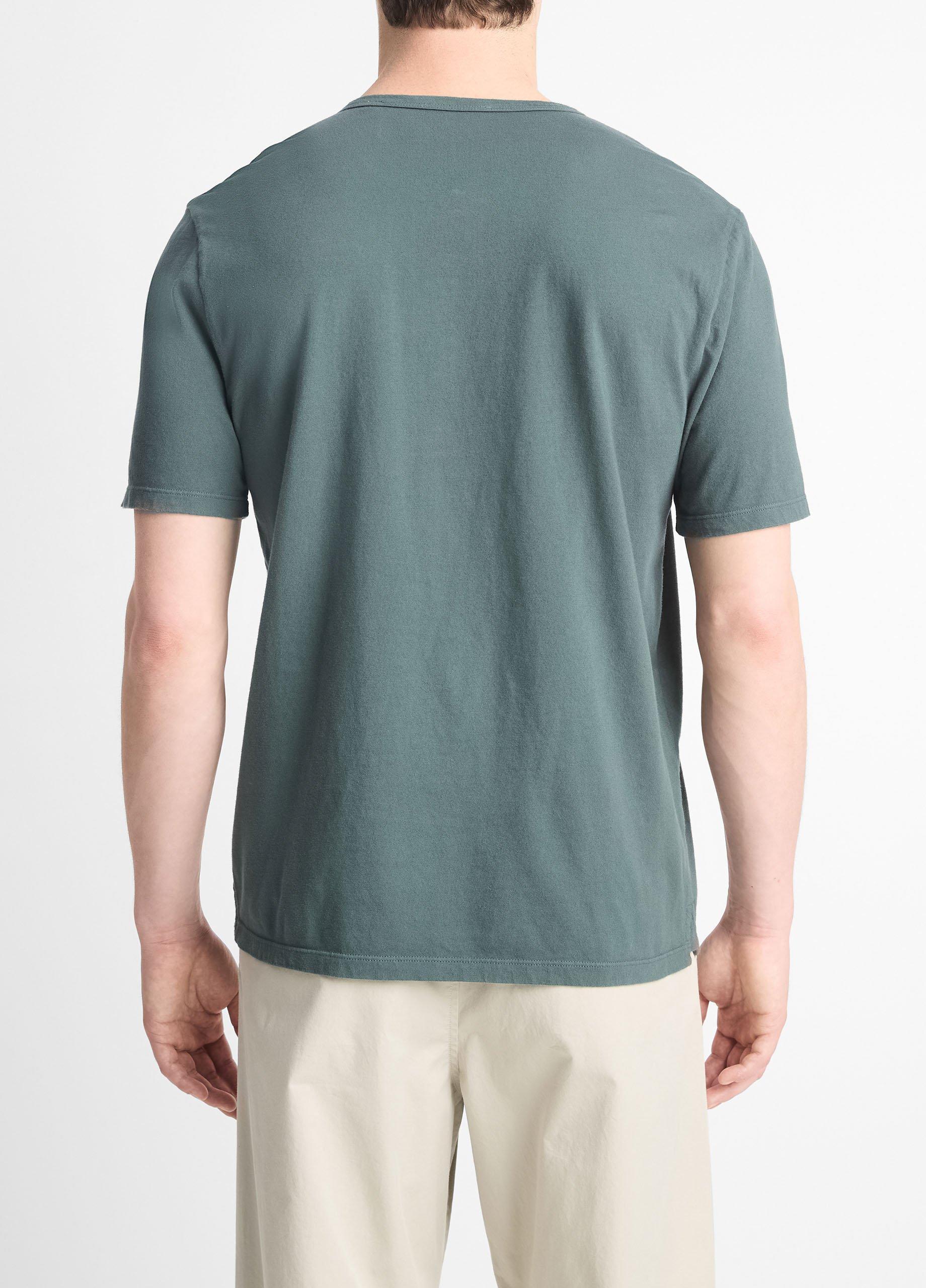 Garment Dye Cotton Short-Sleeve Henley Product Image