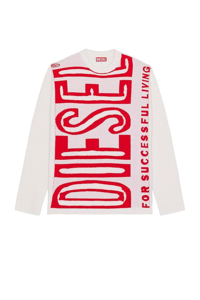 Diesel Floyd Sweater in White. Size M, S, XL/1X. Product Image