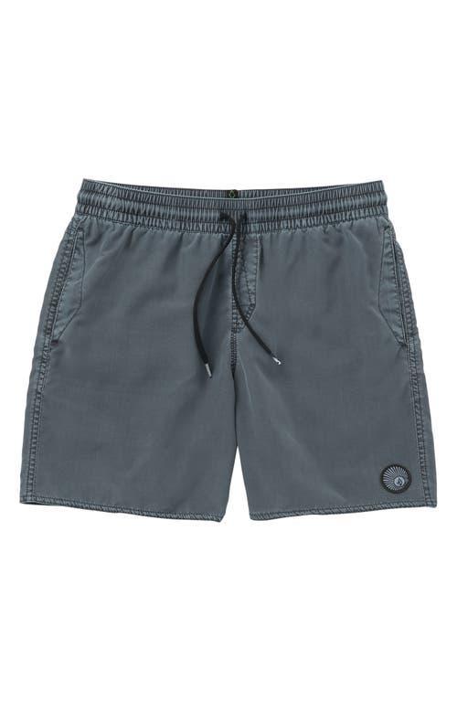 Volcom Center 17 Trunks (Dark Slate) Men's Swimwear Product Image