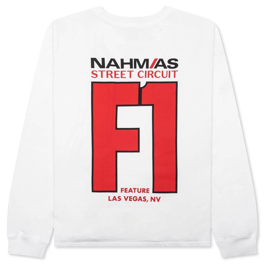 Feature x Nahmias F1 L/S T-Shirt - White Male Product Image