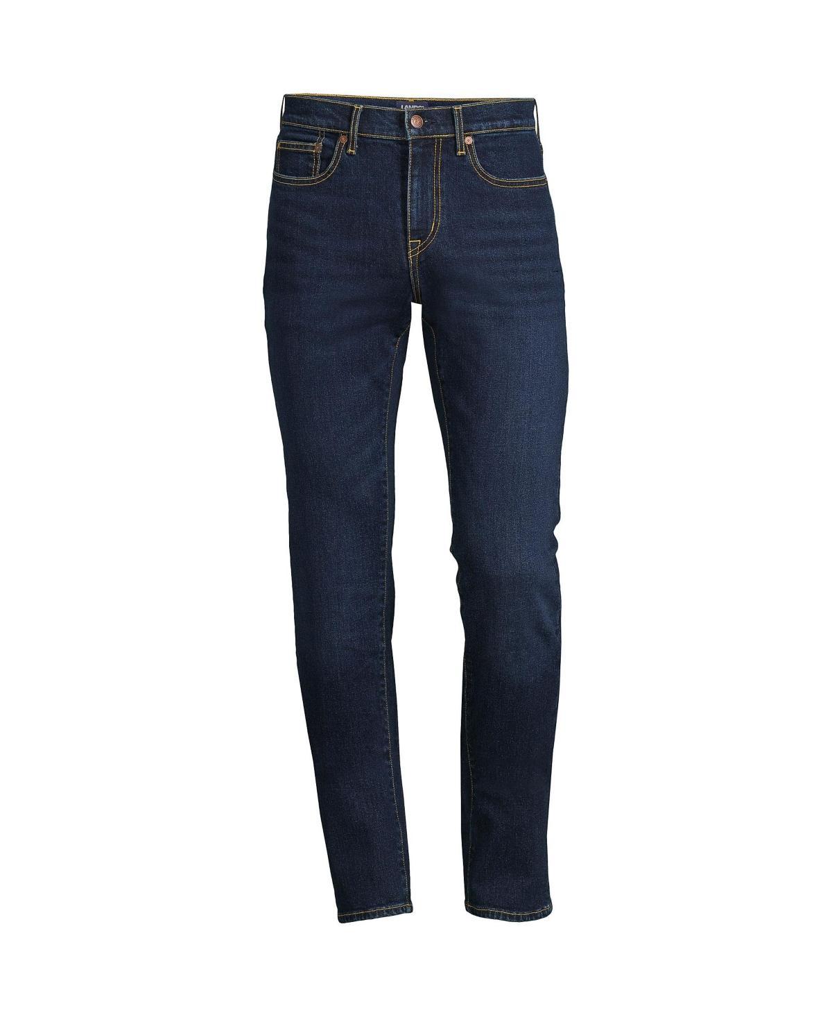 Mens Lands End Recover 5 Pocket Straight Fit Denim Jeans Product Image