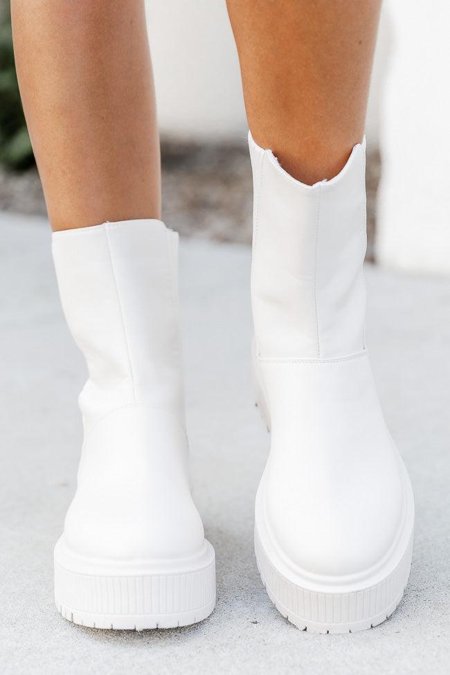 Sheila Off White Chunky Ankle Bootie FINAL SALE Product Image