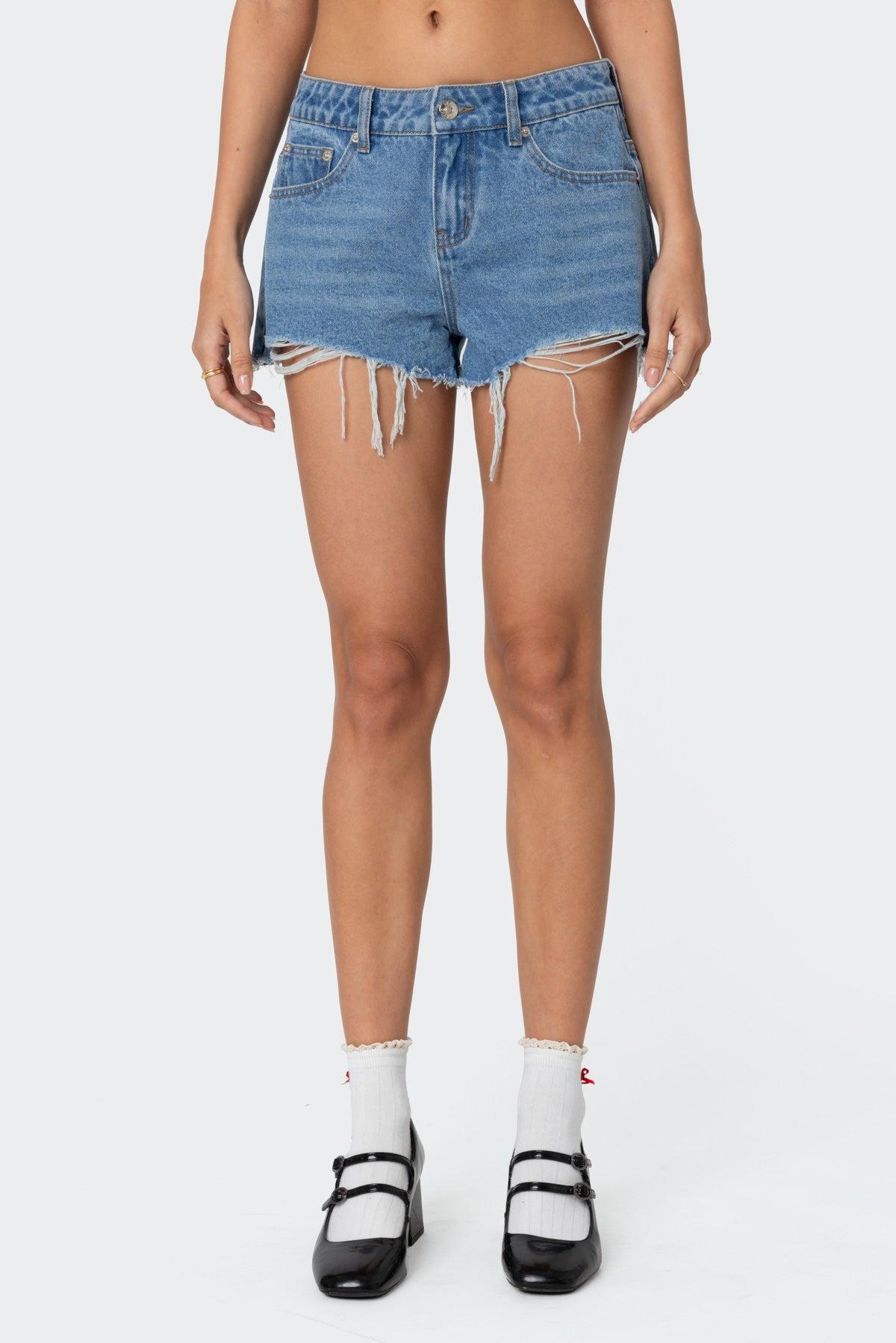 Fern Mid Rise Denim Shorts Product Image