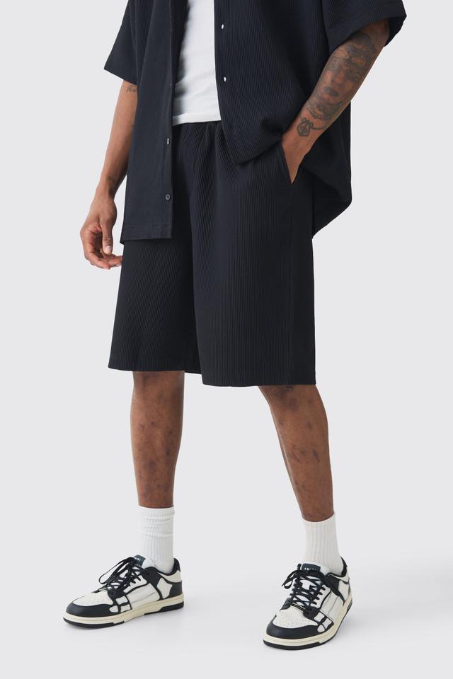 Tall Elasticated Waist Pleated Comfort Short | boohooMAN USA Product Image