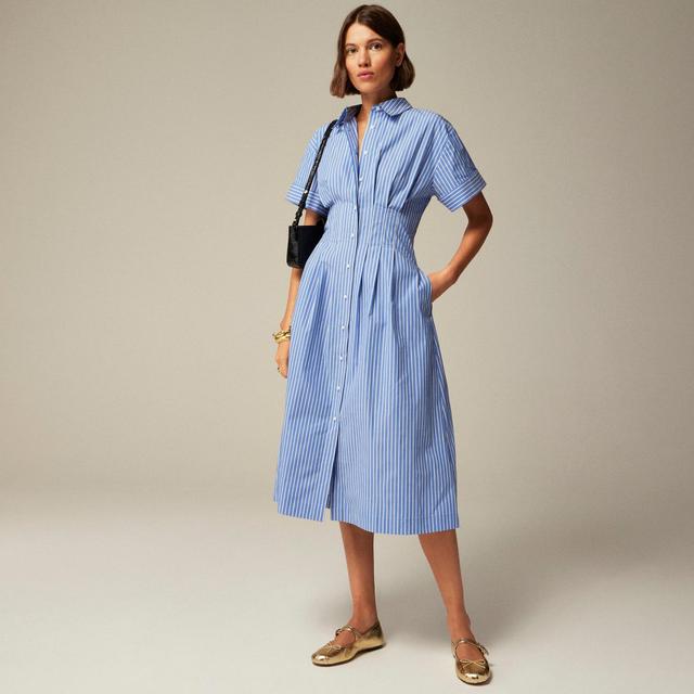 Wren shirtdress in stretch cotton poplin blend Product Image