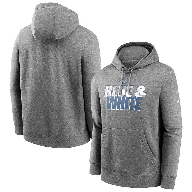 Mens Nike Heathered Charcoal Indianapolis Colts Fan Gear Local Club Pullover Hoodie Product Image