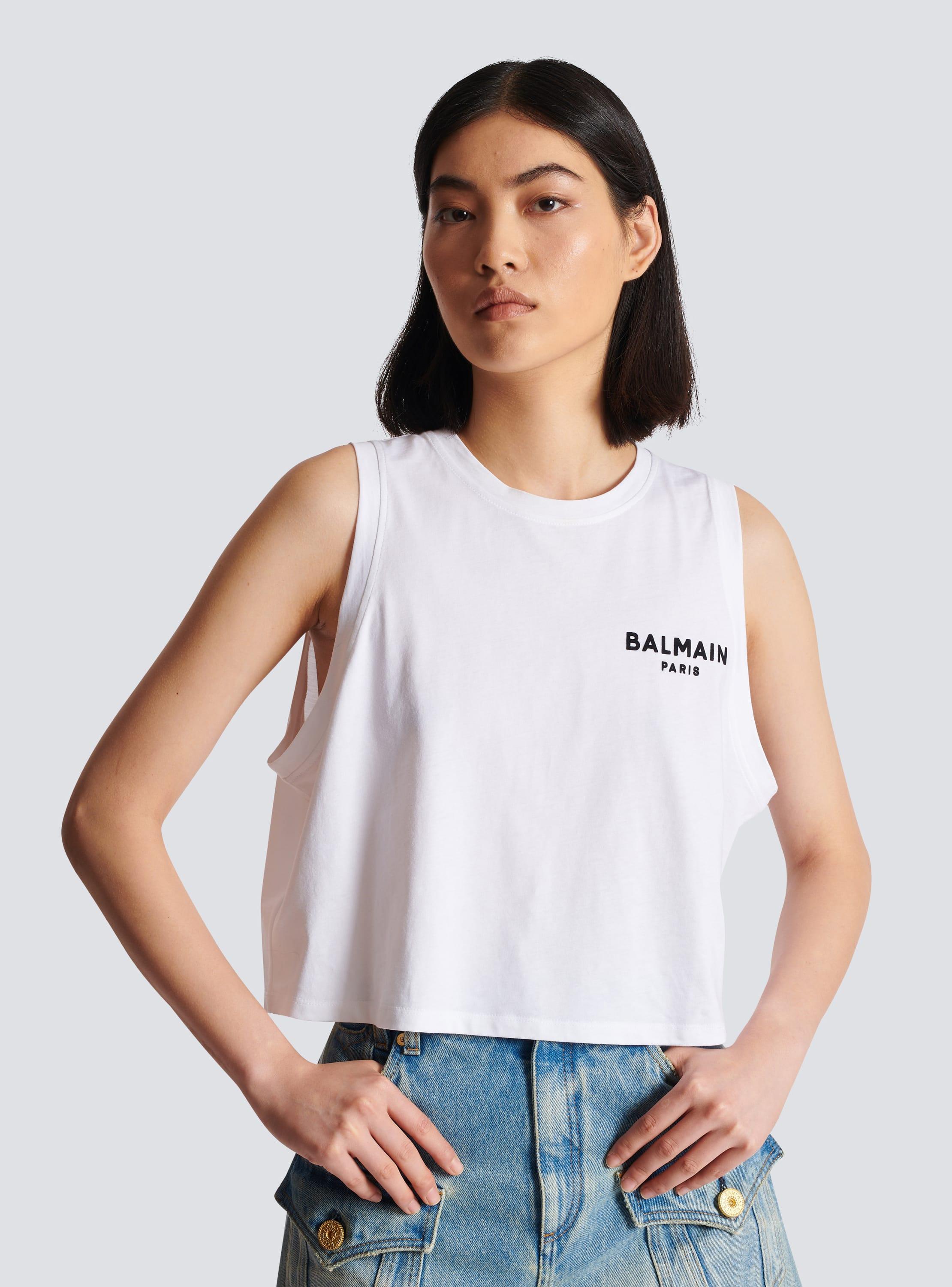 Balmain flocked tank top Product Image