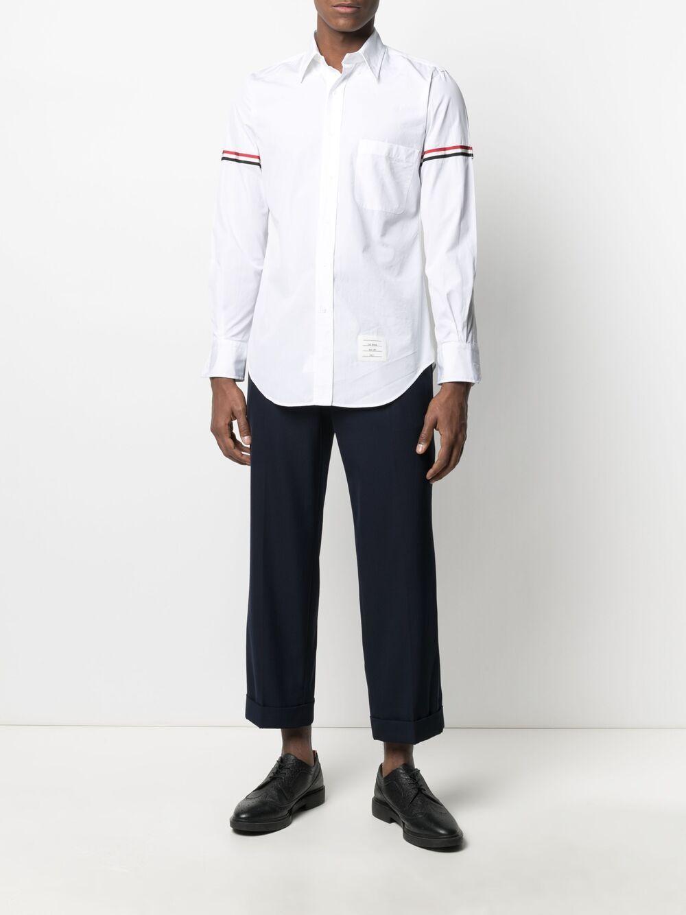 TOM FORD White Poplin Grosgrain Armband Shirt Product Image