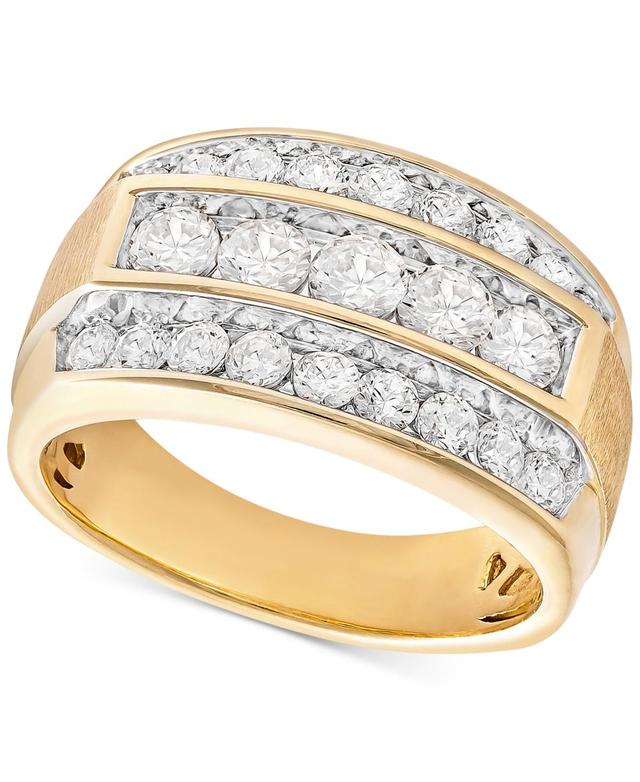 Men's Diamond Linear Cluster Ring (2 ct. t.w.) in 10k Gold Product Image