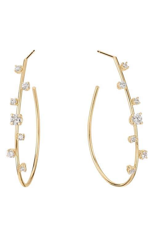 Lana Diamond Small Teardrop Hoop Earrings Product Image