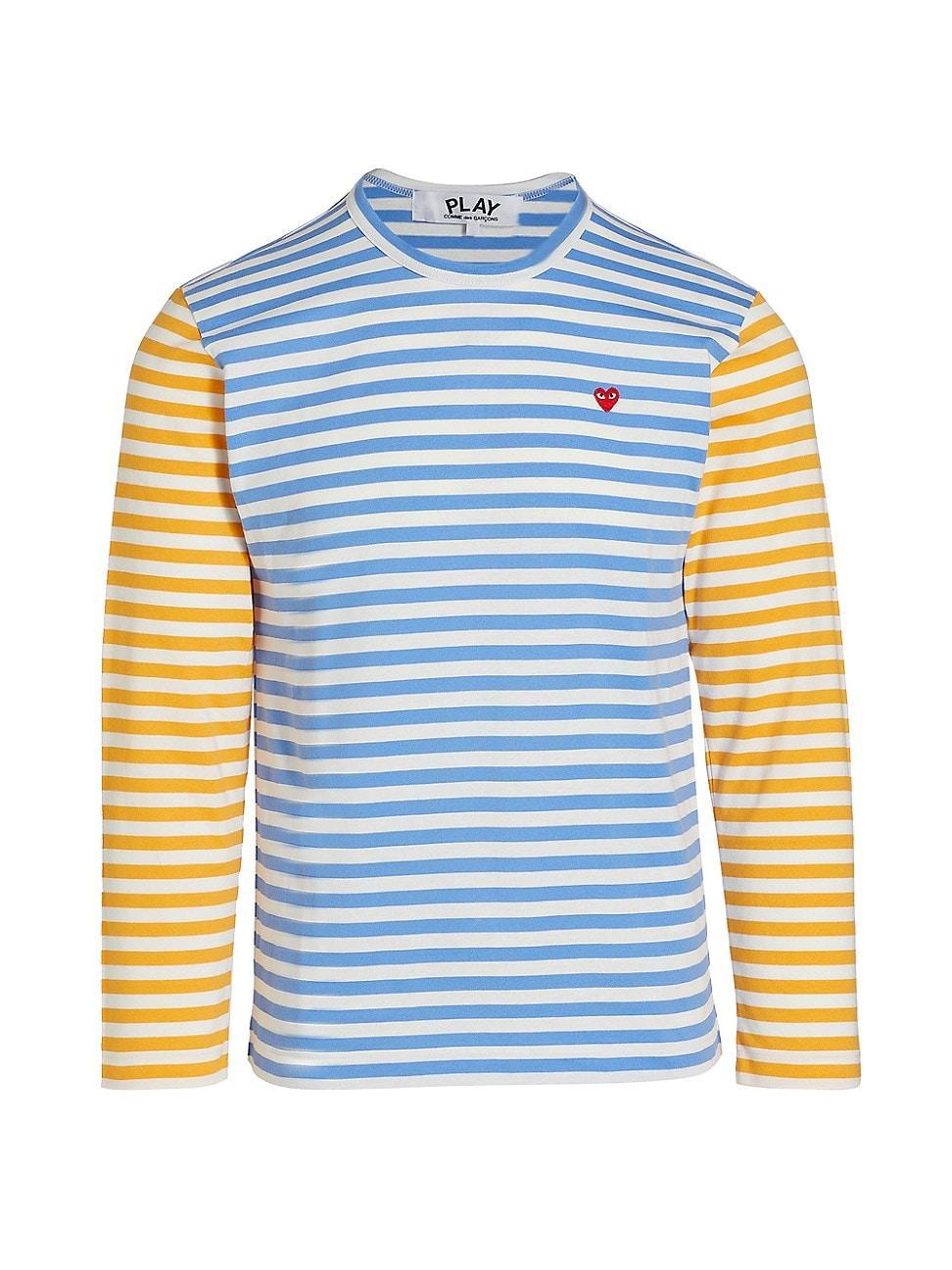 Mens Multicolor Striped Long-Sleeve Shirt Product Image