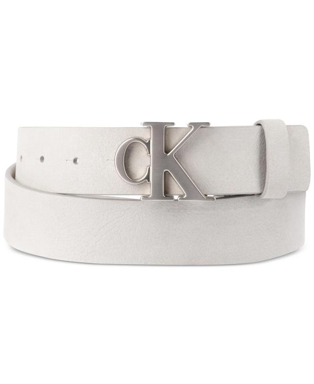 Calvin Klein Mens Plaque-Buckle Ck Logo Belt Product Image