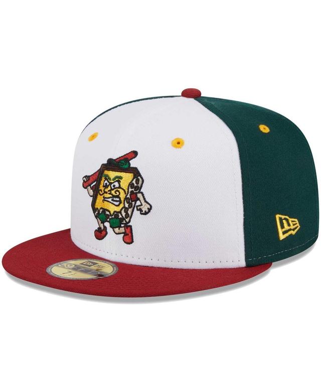 Mens New Era White Altoona Curve Theme Nights Altoona Pizzas 59FIFTY Fitted Hat Product Image