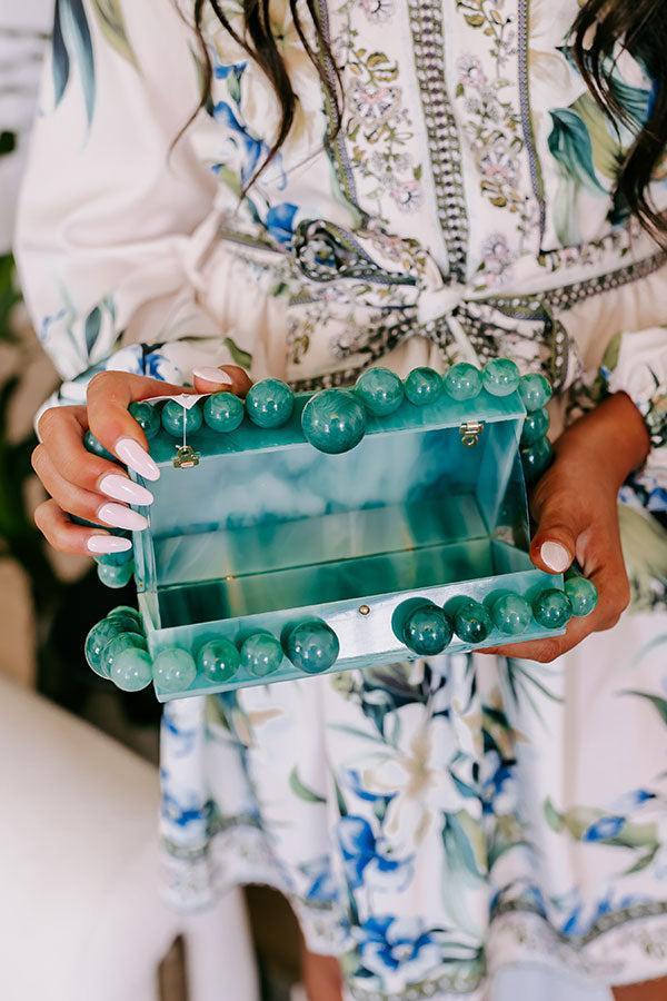 Cava Acrylic Clutch in Jade Product Image