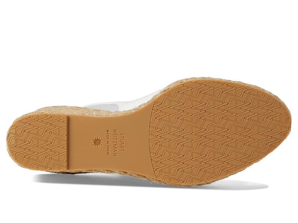 Stuart Weitzman Island Peep-Toe Espadrille Wedge Natural) Women's Shoes Product Image