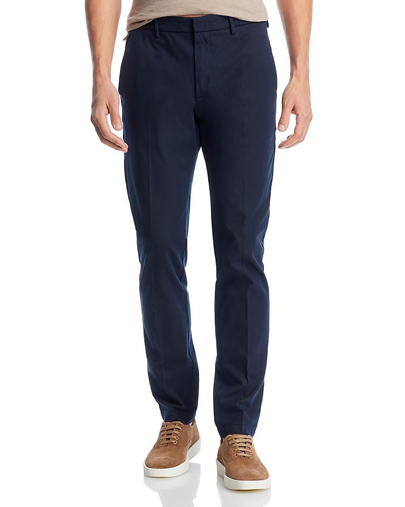 Mens Slim-Fit Trousers In A Cotton Blend With Stretch Product Image