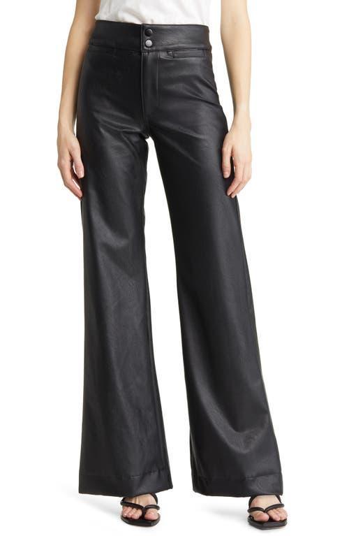 ASKK NY Brighton Faux Leather Flare Pants Product Image