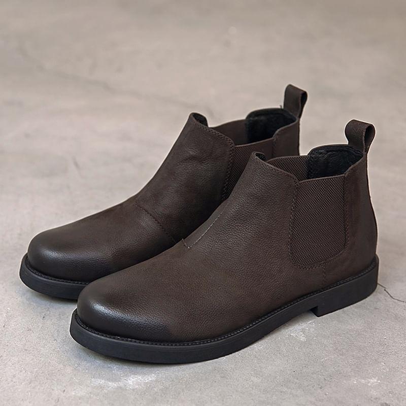 Genuine Leather Ankle Chelsea Boots Product Image