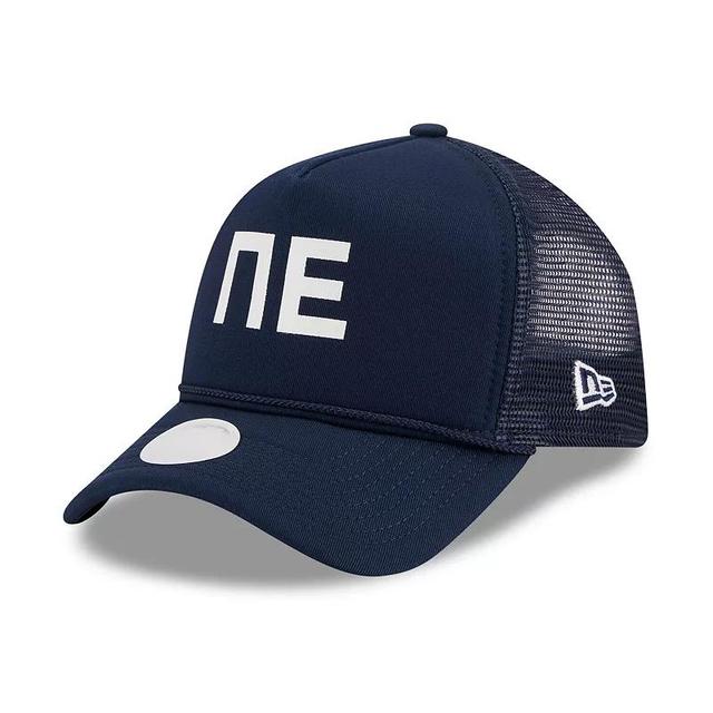 Womens New Era New England Patriots McGee Trucker 9FORTY Adjustable Hat, Blue Product Image