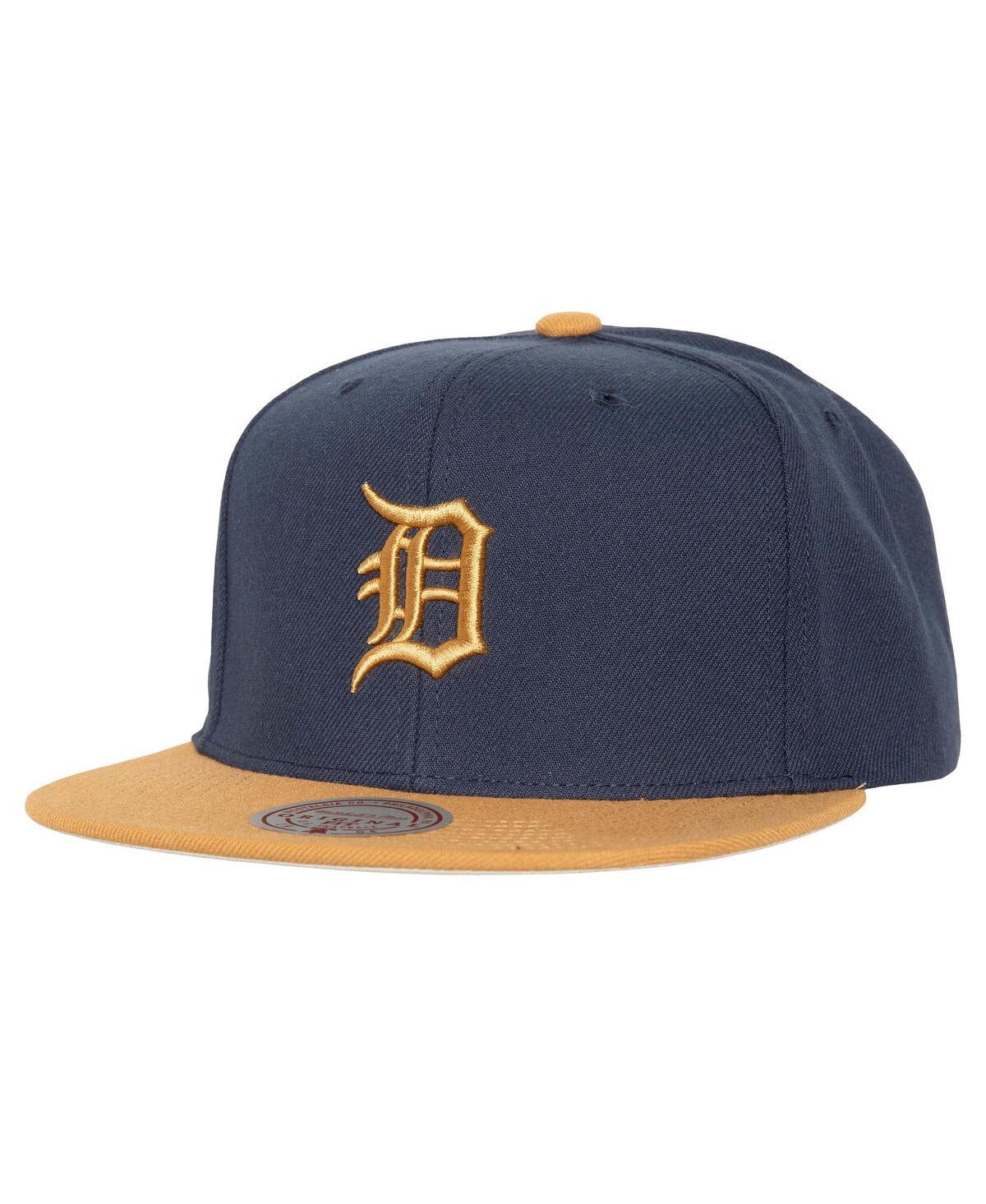 Mens Mitchell & Ness Navy Detroit Tigers Work It Snapback Hat Product Image