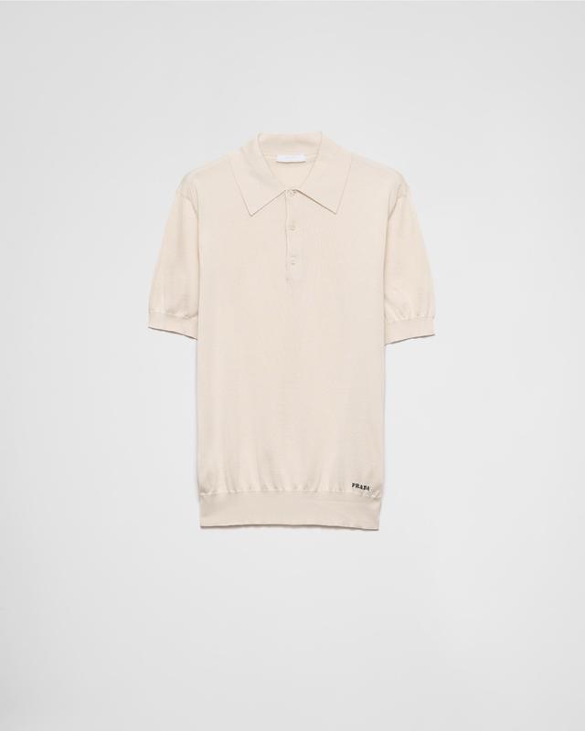 Silk polo shirt Product Image