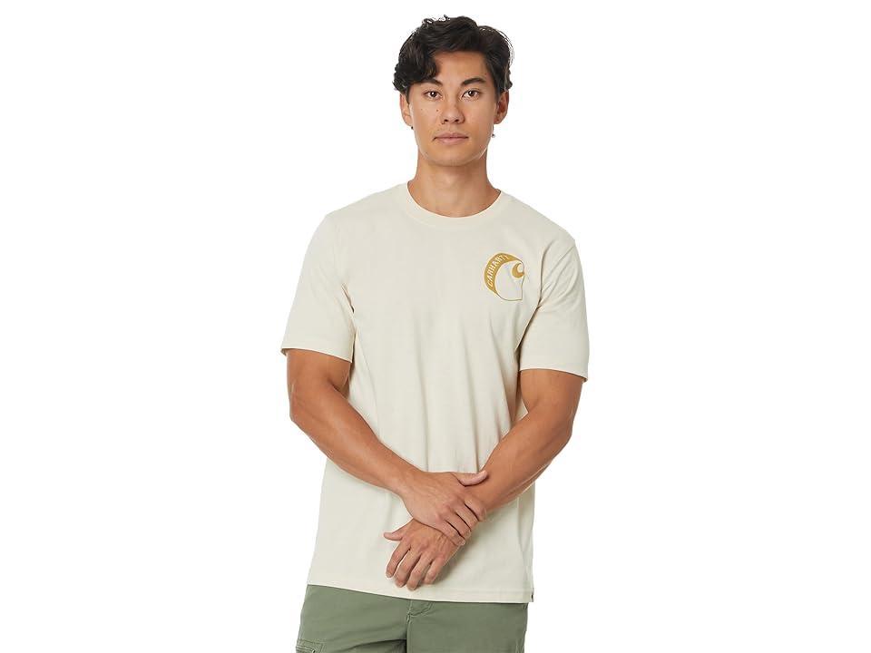 Carhartt Relaxed Fit Lightweight Short-Sleeve Logo Graphic T-Shirt (Oat Milk) Men's Short Sleeve Knit Product Image