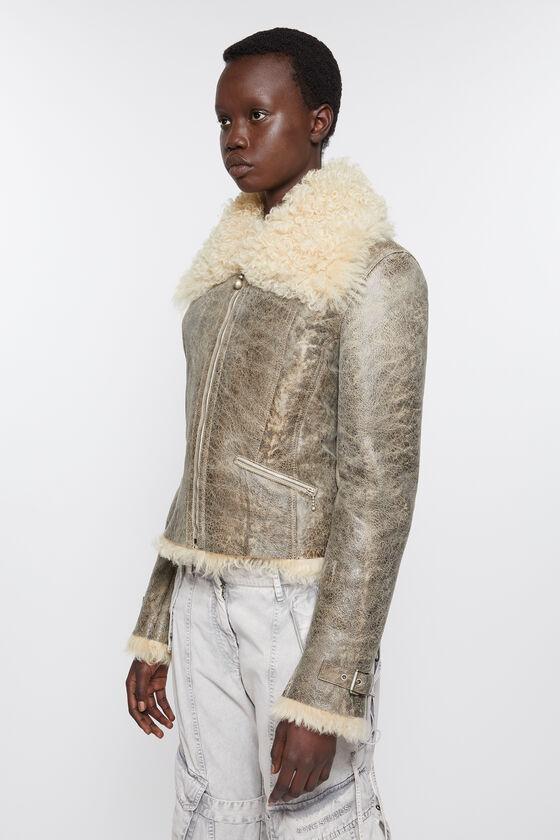 Leather shearling jacket Product Image