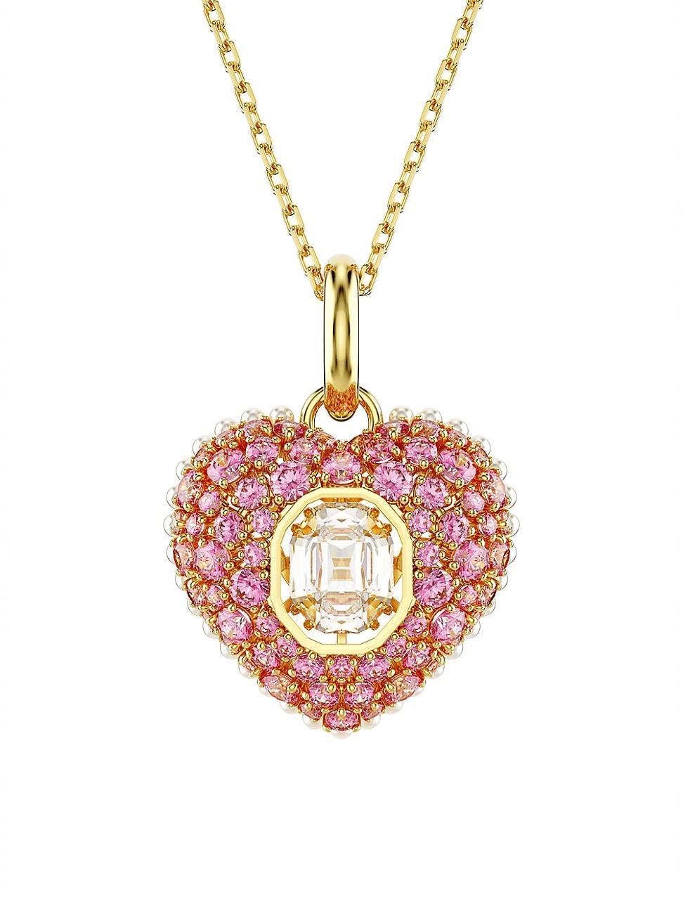 Swarovski Hyperbola Pendant Octagon Cut Crystal Heart Necklace Product Image