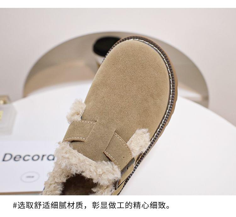 Platform Fleece-Lined Buckled Slip-Ons Product Image