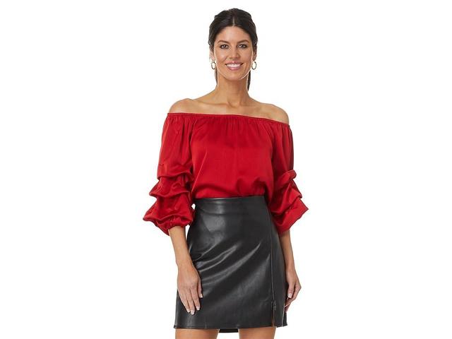 Vince Camuto Womens Off-The-Shoulder Bubble-Sleeve Top Product Image