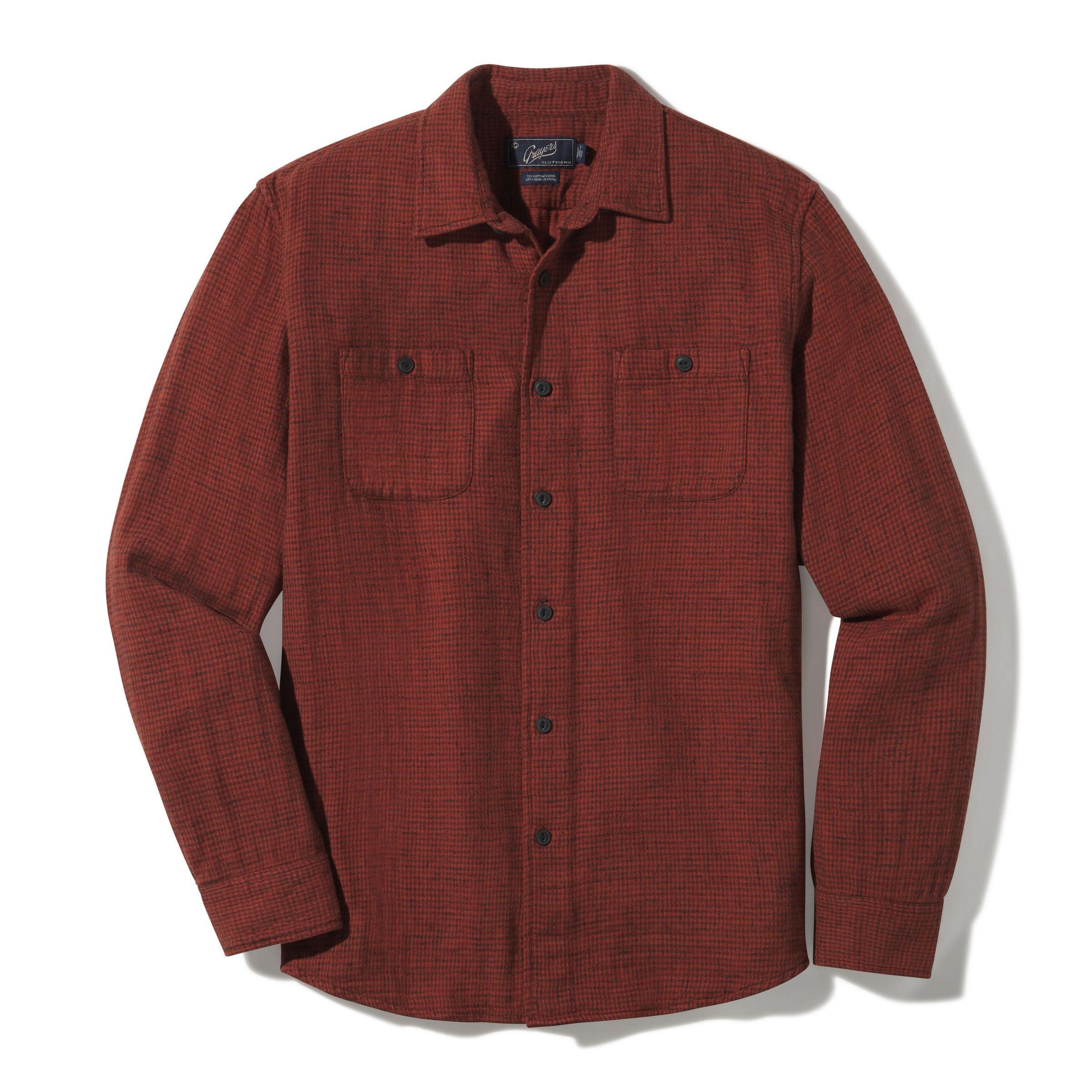 Houndstooth Double Cloth Workshirt - Arabian Spice Product Image