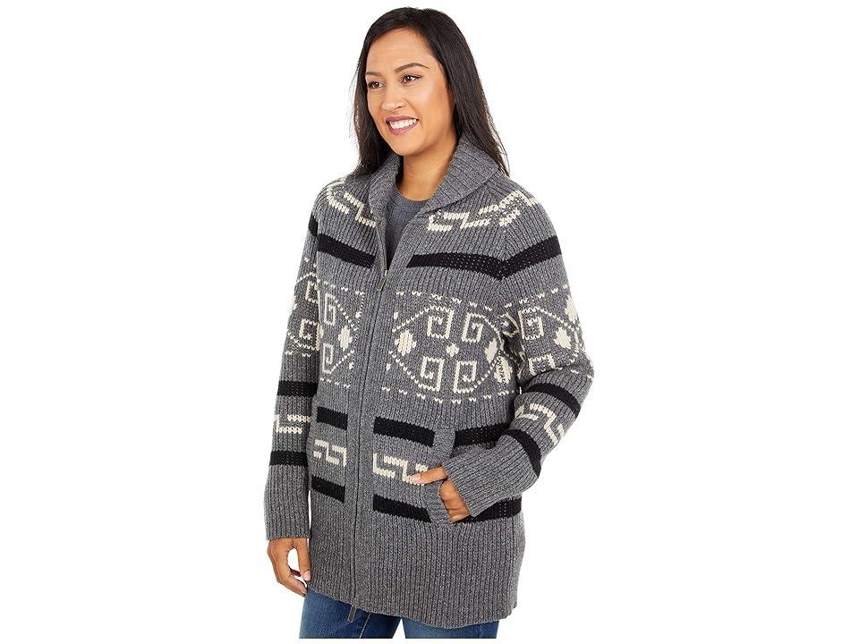 Pendleton Long Westerley Cardigan (Grey/Black) Women's Sweater Product Image