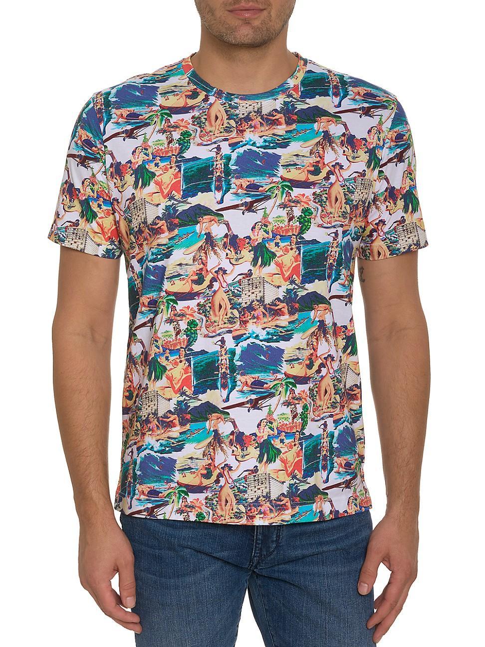 Robert Graham Hawaii Vacation Cotton T-Shirt Product Image