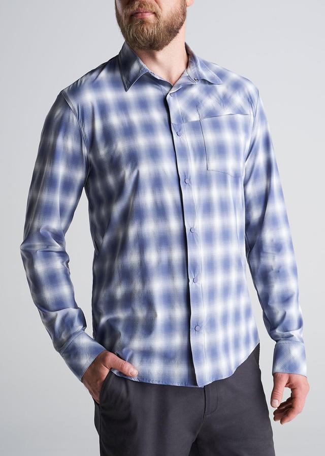 Tall Men's Ultra Lightweight Snap-Front Shirt in Open Sky Product Image