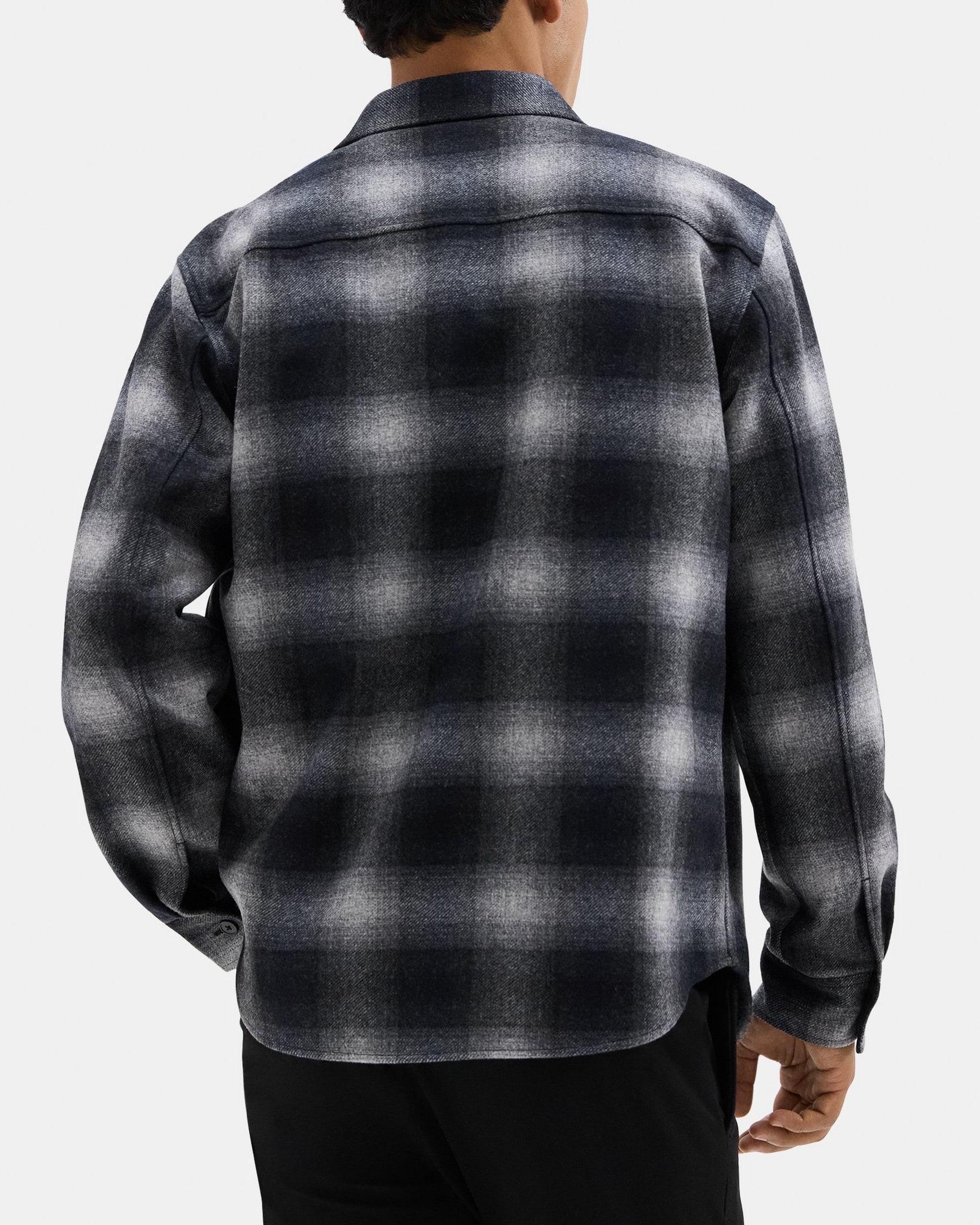 Shirt Jacket in Recycled Wool-Blend Flannel Product Image