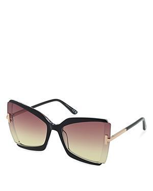 TOM FORD Gia 63mm Oversize Butterfly Sunglasses Product Image