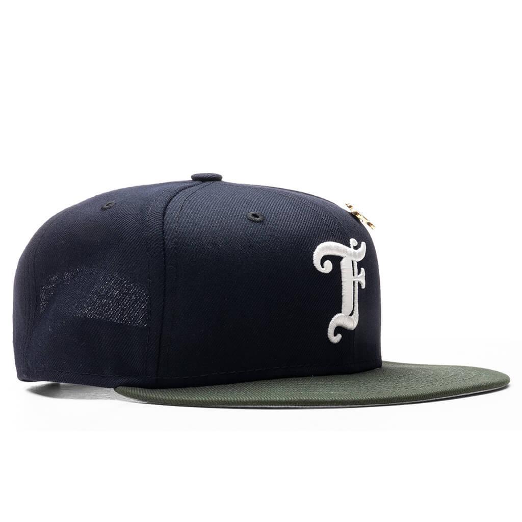 Feature x New Era Old English F Snapback - Navy/Seaweed Male Product Image