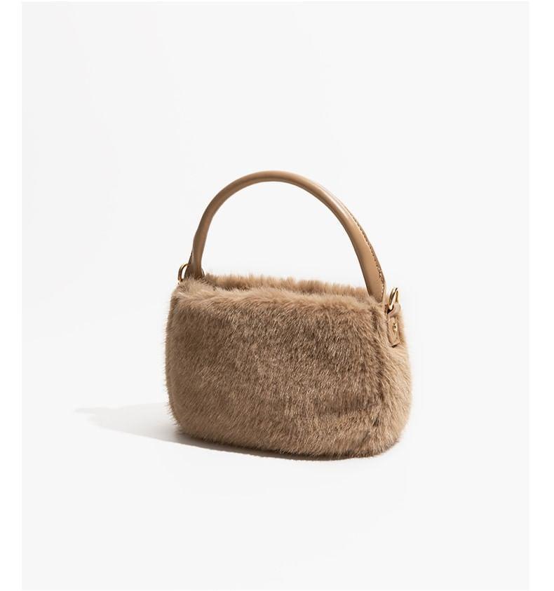 Top Handle Fluffy Crossbody Bag Product Image