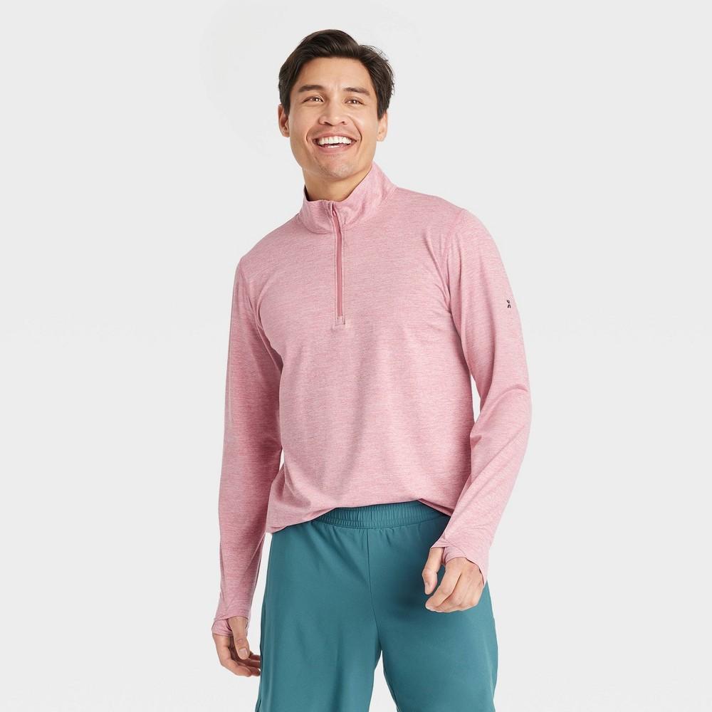 Mens Lightweight Zippered Athletic Top - All In Motion Rose Product Image